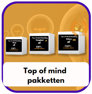 Top of mind pakketten diensten Brand in concept